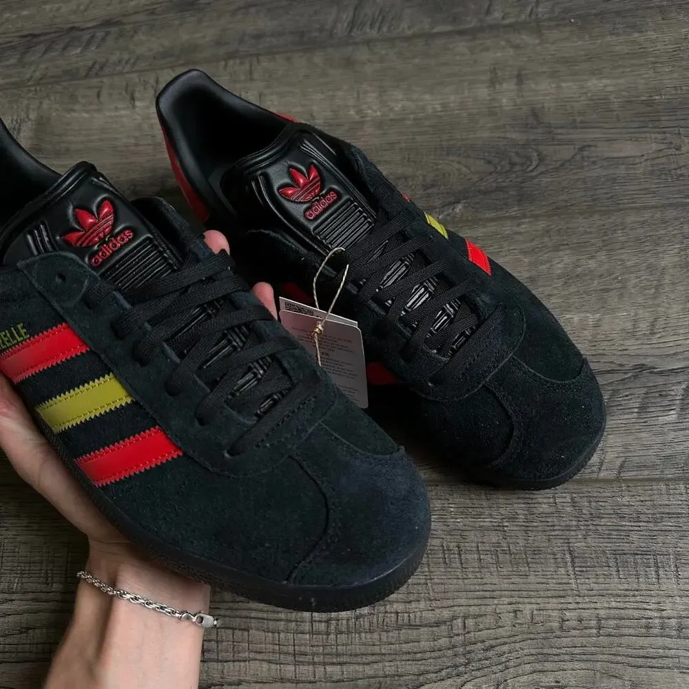 Rare Black Adidas Gazelle x Dallas Burn FC Archive Sneakers Shoes Size 8.5